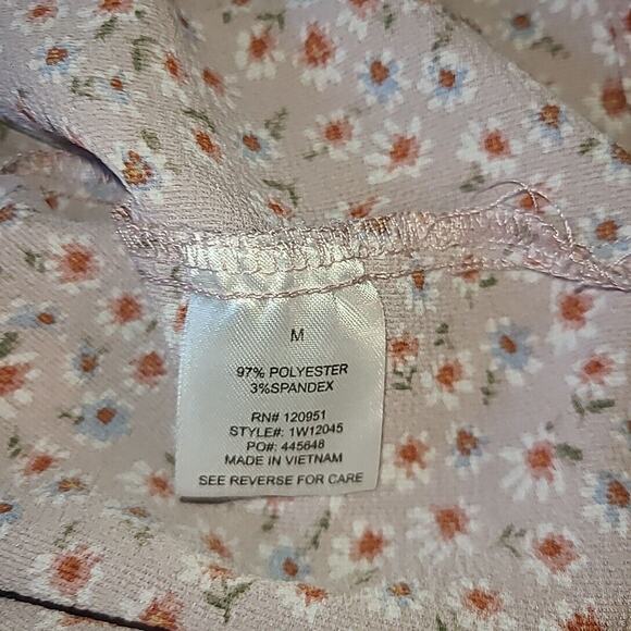 Hippie‎ Rose Floral Halter Peplum Top Womens Medium Keyhole Neck Lightweight - Picture 6 of 9